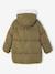 Doudoune fille longue à capuche kaki+vieux rose 3 - vertbaudet enfant 