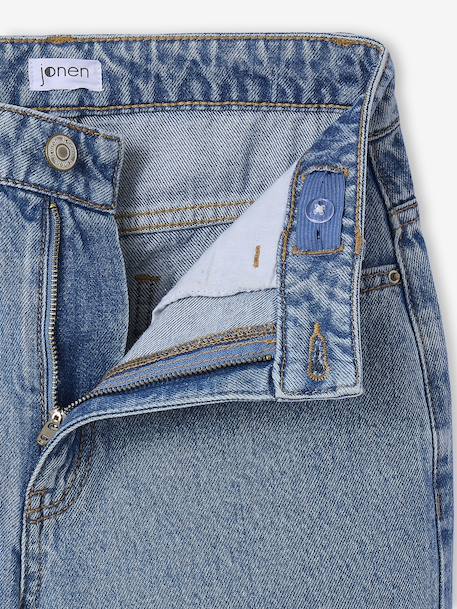 Jean droit fille bleu moyen+denim gris 6 - vertbaudet enfant 