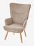 Fauteuil d'allaitement fixe en velours côtelé moka 2 - vertbaudet enfant 