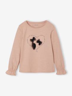 T-shirt fille motifs fantaisie détails brillants   - vertbaudet enfant