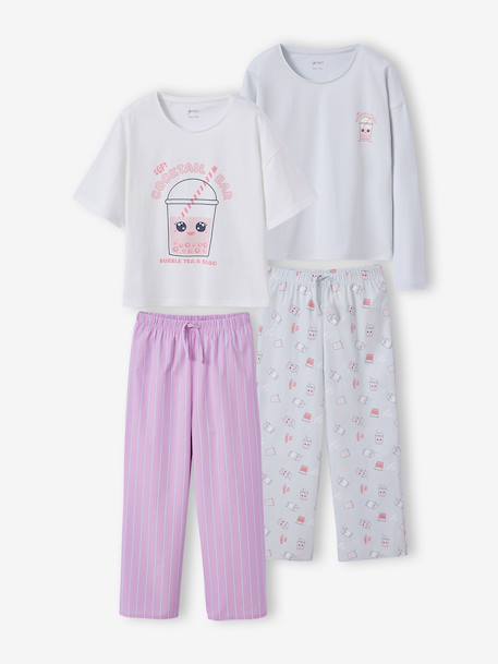Lot de 2 pyjamas fille bleu ciel 1 - vertbaudet enfant 