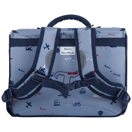 Cartable maternelle x tartine et chocolat globe-trotter bleu (33 cm) Bleu 2 - vertbaudet enfant 