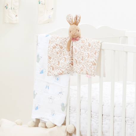 Doudou lange flopsy pierre lapin collection signature Rose, marron, écru 4 - vertbaudet enfant 