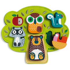 Jouet-Jeux éducatifs-Puzzles-Puzzle encastrement dans la forêt oski (6 pièces)