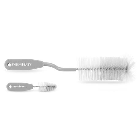 Goupillon rotatif pour biberon + goupillon tétines Gris charme 1 - vertbaudet enfant 