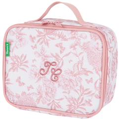 Puériculture-Sac à goûter x tartine et chocolat toile de jouy terracotta