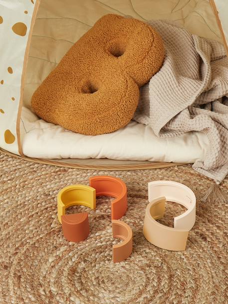 Arc-en-ciel en silicone - jeu d’empilage Chocolate bliss+Tropical vibes 4 - vertbaudet enfant 