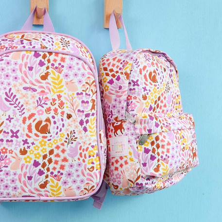 Sac à dos bébé fleurs du jardin Violet, blanc, jaune 5 - vertbaudet enfant 