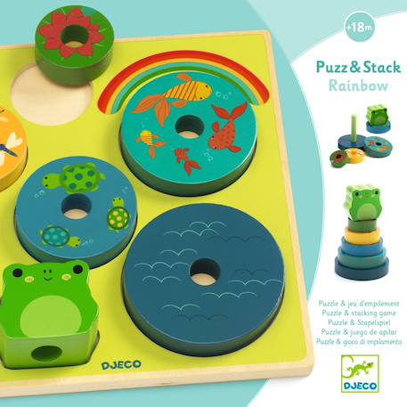 Puzzle Vert, bleu, jaune 4 - vertbaudet enfant 