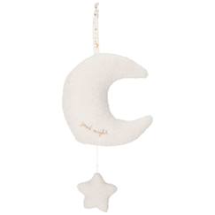 Jouet-Peluche musicale à suspendre lune et étoile newborn