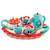 Service à thé en bois le goûter de renard Bleu turquoise et rouge 1 - vertbaudet enfant 