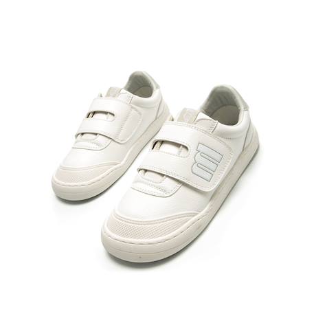 Sneakers filles synthétique fermeture adhésive barefoot Blanc argenté 2 - vertbaudet enfant 