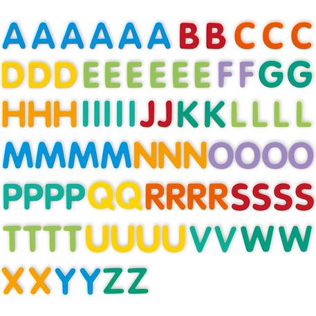 Lettres majuscules magnétiques Multicolore 1 - vertbaudet enfant 