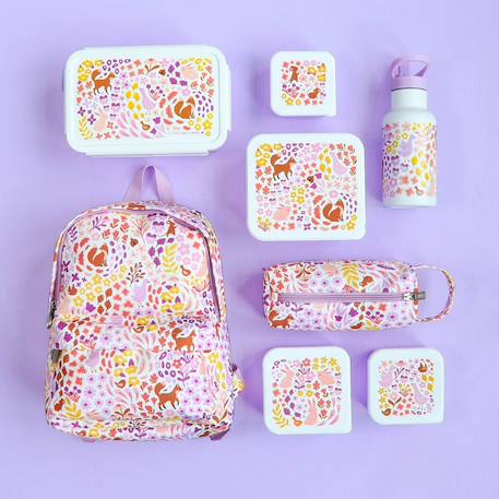 Sac à dos bébé fleurs du jardin Violet, blanc, jaune 6 - vertbaudet enfant 