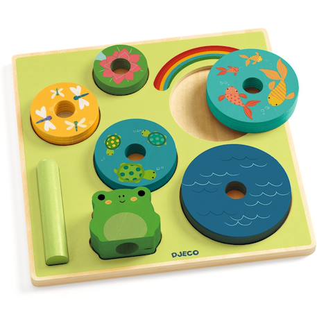Puzzle Vert, bleu, jaune 1 - vertbaudet enfant 