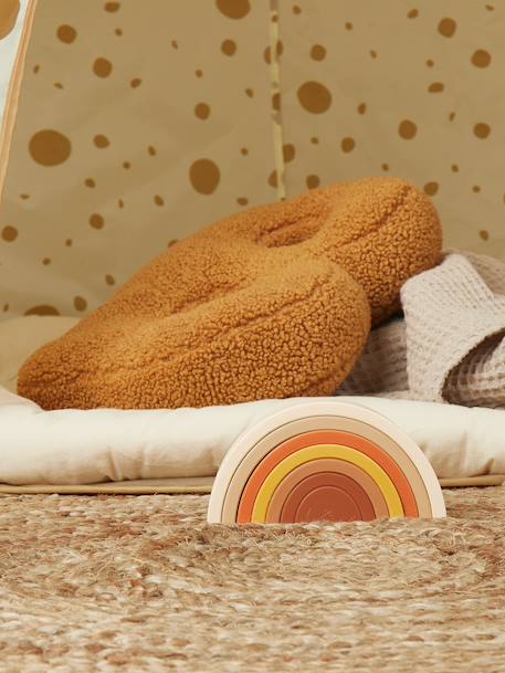 Arc-en-ciel en silicone - jeu d’empilage Chocolate bliss+Tropical vibes 2 - vertbaudet enfant 