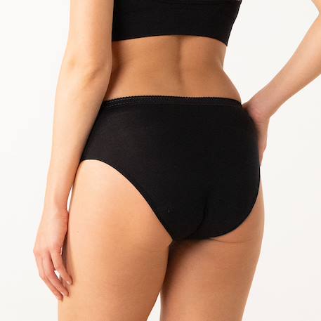 Lot de 3 culottes menstruelles femme Noir+Rose vintage 3 - vertbaudet enfant 