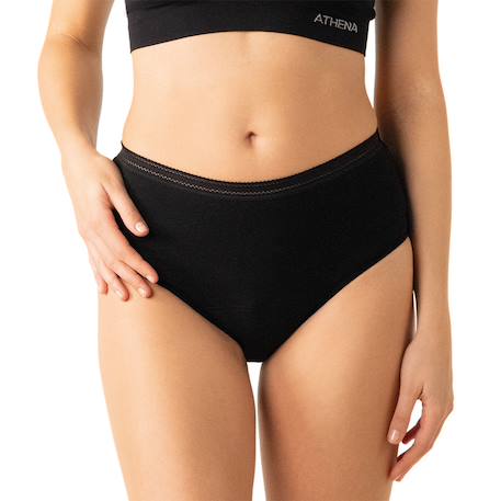 Lot de 5 culottes menstruelles taille haute femme Noir+Rose vintage 2 - vertbaudet enfant 