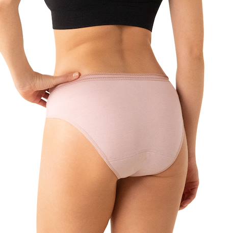 Lot de 3 culottes menstruelles femme Noir+Rose vintage 8 - vertbaudet enfant 