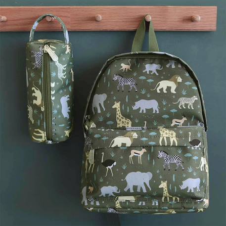 Trousse d'école et loisirs pour enfant Beige+Bleu+Gris+Jaune+Kaki+Pêche+Rose+Vert 26 - vertbaudet enfant 