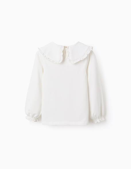 T-shirt à  manches longues avec volants Blanc 2 - vertbaudet enfant 