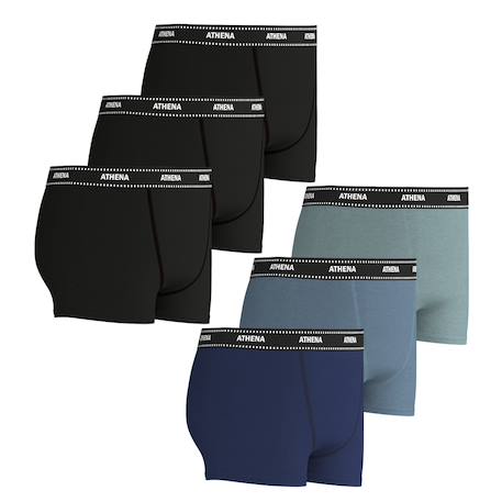 Lot de 6 boxers my petit prix Noir-marine-bleu+Noir-noir-noir-marine-noir-bleu 2 - vertbaudet enfant 