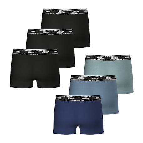 Lot de 6 boxers my petit prix Noir-marine-bleu+Noir-noir-noir-marine-noir-bleu 3 - vertbaudet enfant 