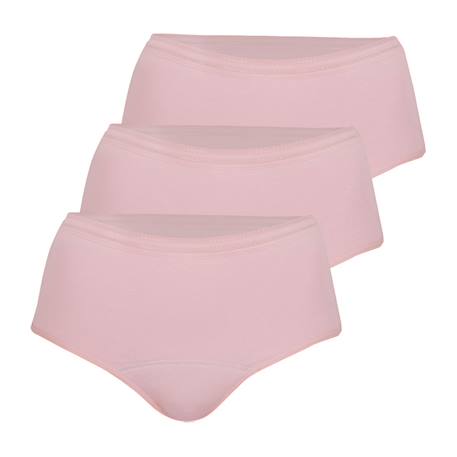 Lot de 3 culottes menstruelles taille haute femme Noir+Rose vintage 6 - vertbaudet enfant 