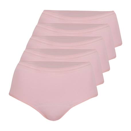Lot de 5 culottes menstruelles taille haute femme Noir+Rose vintage 6 - vertbaudet enfant 