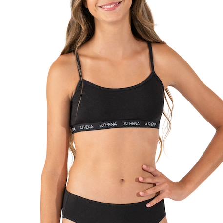 Lot de 2 brassières fille my petit prix  fille Noir-noir 3 - vertbaudet enfant 