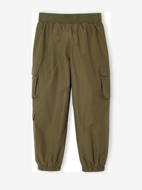 Pantalon utilitaire déperlant garçon kaki 2 - vertbaudet enfant 