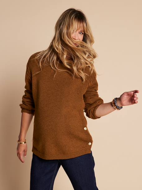Pull fantaisie grossesse et allaitement olive 8 - vertbaudet enfant 