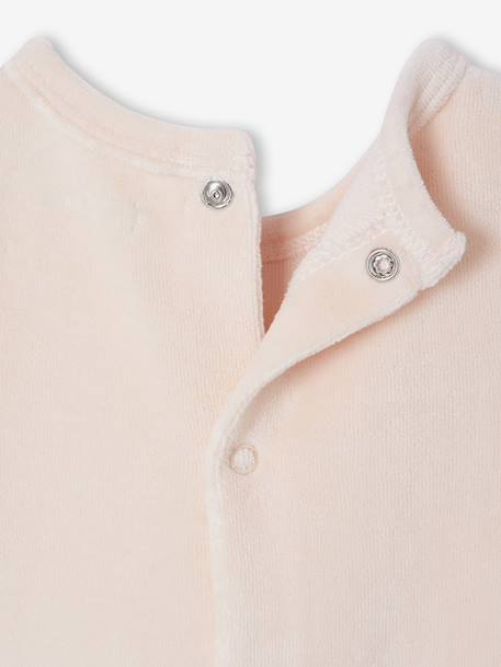 Lot de 2 pyjamas bébé fille en velours rose pâle 6 - vertbaudet enfant 