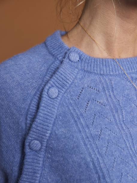 Pull fantaisie grossesse et allaitement bleu chambray 5 - vertbaudet enfant 