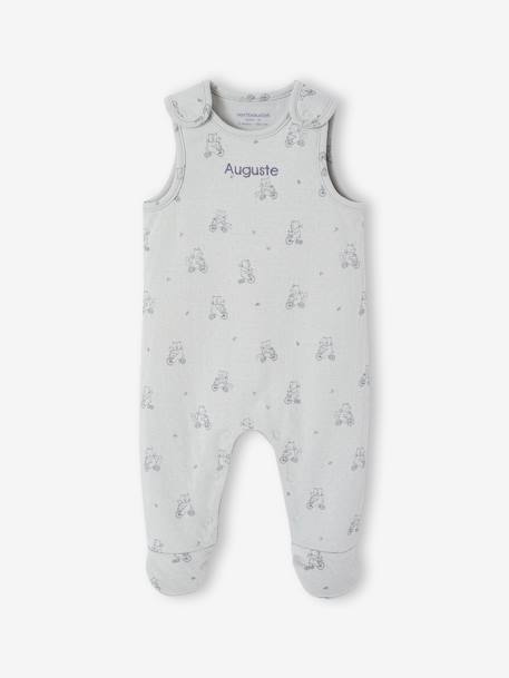 Ensemble 3 pièces naissance combinaison body doudou rose+vert d'eau 13 - vertbaudet enfant 