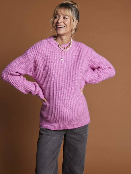Pull de grossesse en côtes perlées Rose pep's 1 - vertbaudet enfant 