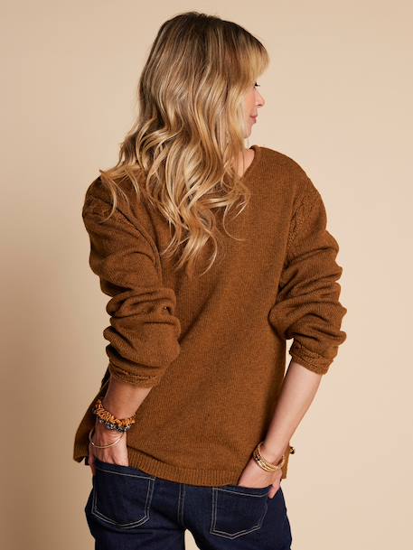 Pull fantaisie grossesse et allaitement olive 3 - vertbaudet enfant 