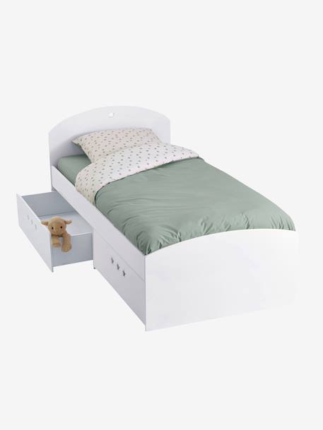 Lit fixe enfant avec tiroirs LIGNE SIRIUS blanc 4 - vertbaudet enfant 