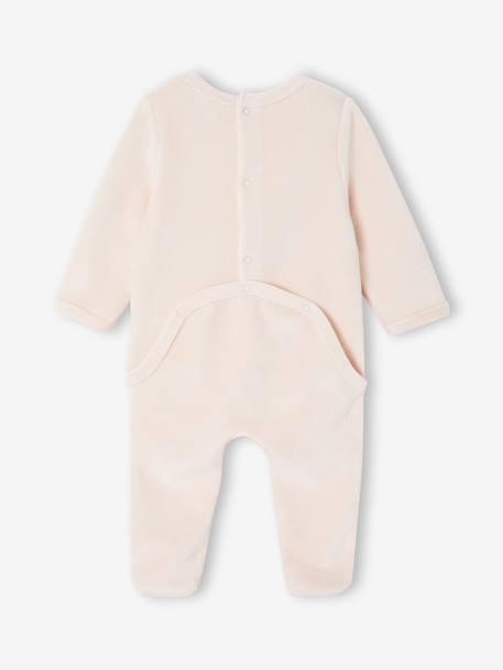 Lot de 2 pyjamas bébé fille en velours rose pâle 4 - vertbaudet enfant 