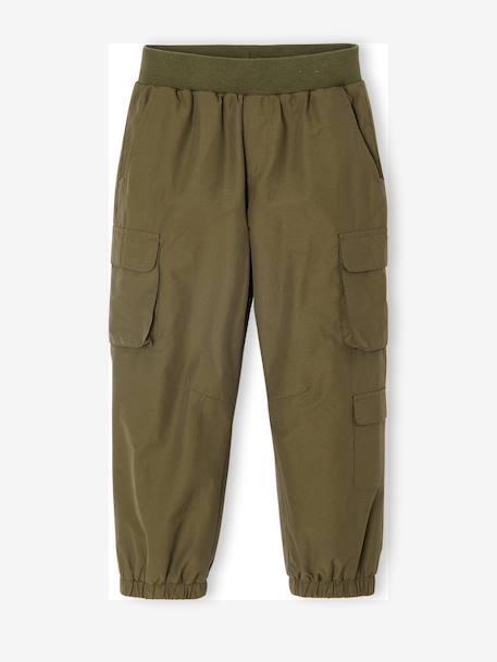 Pantalon utilitaire déperlant garçon kaki 1 - vertbaudet enfant 