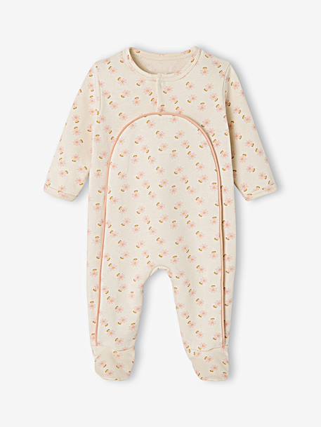 Pyjama bébé fille naissance en molleton écru 1 - vertbaudet enfant 