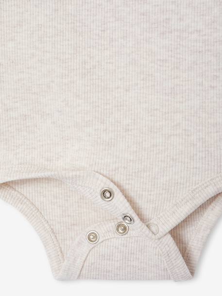 Lot de 2 Bodies naissance col officier et col tunisien beige chiné 6 - vertbaudet enfant 
