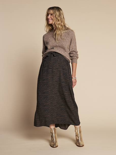 Pull de grossesse avec tresse fantaisie mélange laine beige 4 - vertbaudet enfant 
