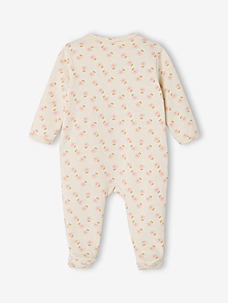 Pyjama bébé fille naissance en molleton écru 2 - vertbaudet enfant 