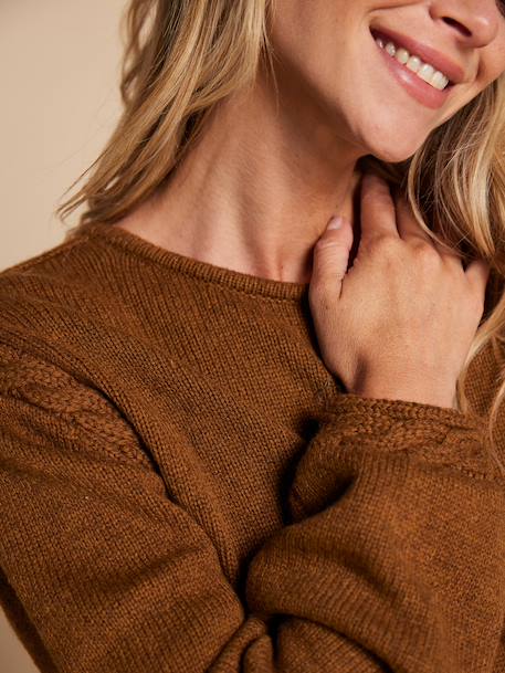 Pull fantaisie grossesse et allaitement olive 6 - vertbaudet enfant 