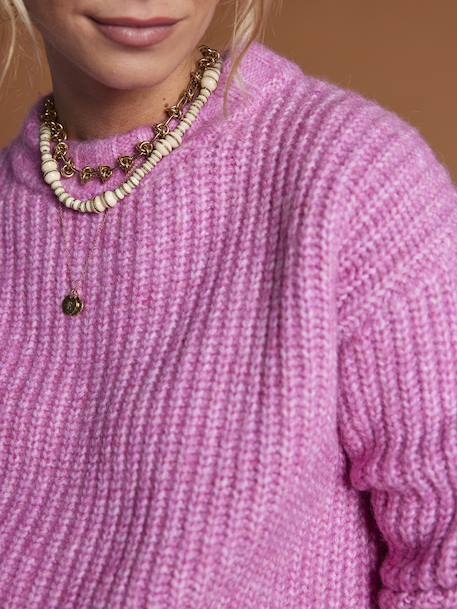 Pull de grossesse en côtes perlées Rose pep's 6 - vertbaudet enfant 