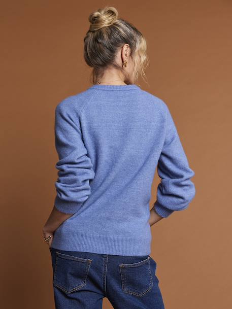 Pull fantaisie grossesse et allaitement bleu chambray 2 - vertbaudet enfant 