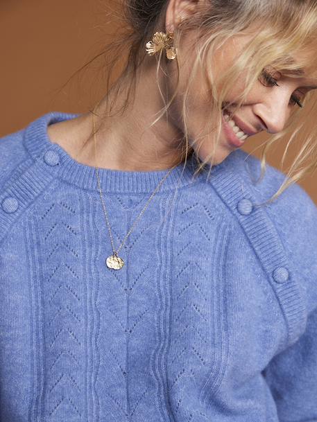 Pull fantaisie grossesse et allaitement bleu chambray 3 - vertbaudet enfant 