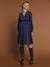 Robe Noël cache coeur de grossesse marine+vert sapin 1 - vertbaudet enfant 