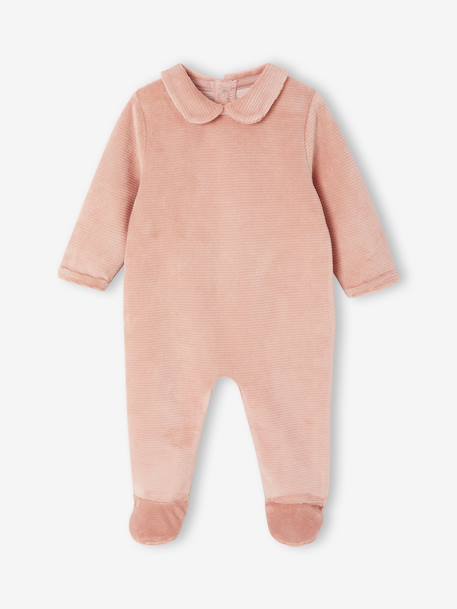 Lot de 2 pyjamas bébé fille en velours rose pâle 3 - vertbaudet enfant 